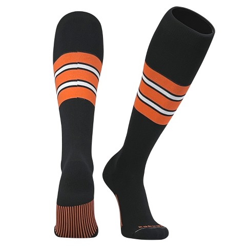 PEARSOX Elite Baseball Knee High Stirrup Socks (E, 9in) White, Black
