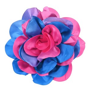 Unique Bargains Alloy Satin Fabric Big Rose Flower Dainty Brooches & Pins 1 Pc - 1 of 4