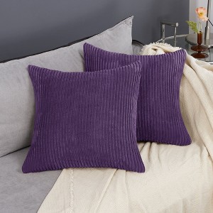 Deconovo Corduroy Throw Pillow Covers 2-Pack – Soft & Durable - 1 of 4