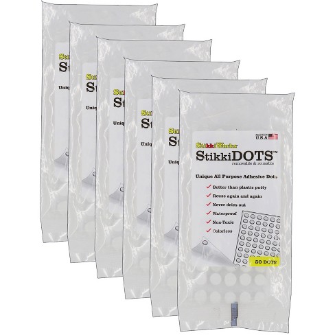 Stikkiworks Stikkidots™, Adhesive Dots, 50 Per Pack, 6 Packs : Target