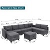 Modular Sectional Sleeper Sofa-9 Seat U-Shaped-With Storage-2 Ottomans for Living Room - 2 of 4