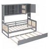 KIGFTSOD Wooden Daybed With Twin Size Trundle, and All-in-One Cabinet and Shelf - 3 of 4