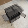 GlasFlength Decorative Storage Cabinets, Stylish and Functional Storage for Every Room, Bedroom, Living Room, Kitchen, Black,26.38”*18.5”*14.57" - 4 of 4