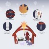 VINGLI Outdoor Nativity Scene, Large Holy Family Nativity Set Outside Display Christmas Decorations for Front Yard and Lawn-Colored Santa - 2 of 4