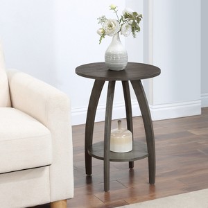 HomeStock End Table with Shelf Scandinavian-Inspired Mid-Century Modern Two-Tier Storage Accent Furniture for Living Room - 1 of 4