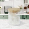 Unique Bargains with Bamboo Lid Decorative Jars Wood Color Clear 1Pc - 2 of 4
