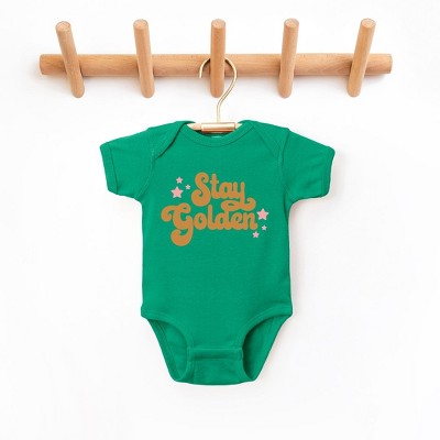 The Juniper Shop Stay Golden Stars Baby Bodysuit