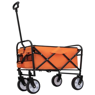 SKRAN Extension Collapsible Foldable Wagon,Heavy Duty Utility Cart Utility Beach Wagon for Camping,Shopping,Fishing,225lbs