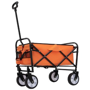 SKRAN Extension Collapsible Foldable Wagon,Heavy Duty Utility Cart Utility Beach Wagon for Camping,Shopping,Fishing,225lbs - 1 of 4