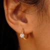 Cubic Zirconia Huggie Earrings 14k Gold Plated Tiny Earrings Small Huggie Hoop Earrings Simple Lightweight Hoops Gift for Women - 3 of 4
