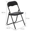 Whizmax Folding Chairs, Outdoor & Indoor Event Portable Metal Folding Chairs with Cushion, Non-Slip Feet Pads Stackable Chairs - 3 of 4