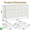 6/7 Drawer Dresser for Bedroom 47'' Wide Dresser Chest of Drawers Wooden Chest - 2 of 4