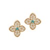 Adornia 14k Rose Gold Plated Turquoise Flower Earrings - 3 of 4