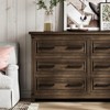 Farmhouse 8 Drawer Dresser for Bedroom, Rustic Wood Chest of Drawers, Large Storage Organizer for Closet, Living Room, Hallway - 3 of 4