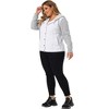 Agnes Orinda Women's Plus Size Denim Hood Layered Drawstring Fall Winter Button Pockets Jean Jackets - 3 of 4