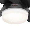 Hunter 44" Dempsey Lighted Ceiling Fan Matte Black with Integrated LED and Handheld Remote for Damp Rated Spaces - 3 of 4