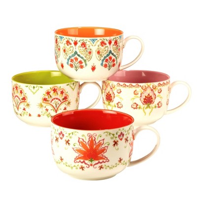Set of 4 Francesca Jumbo 28oz Cups - Certified International
