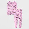 Toddler Girls' 2pc Hello Kitty Long Sleeve Halloween Viscose Snug Fit Pajama Set - Light Pink - 2 of 4