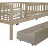 NicBex Twin/Full Size Daybed Wood Bed Frame with 2 Drawers and Fence Guardrails for Children,Boys,Girls - 4 of 4