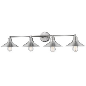 Casa 4-Light Vanity Fixture - Modern Steel Design, Dimmable, Damp Rated, 36.5" Wide - 1 of 3