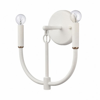 Continuance White Coral and Satin Brass 2-Light Dimmable Sconce