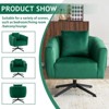 Karl Home Metal Leg Velvet Swivel Chair - 4 of 4
