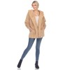Women's Plush Hooded Cardigan with Pockets - White Mark - 4 of 4
