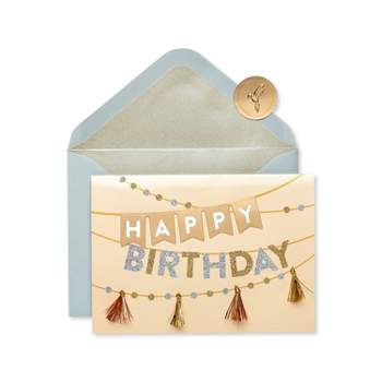 Conventional Birthday Cards Metallic Tassel Banners - PAPYRUS