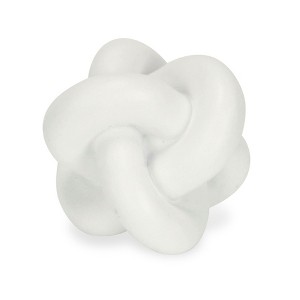 HomeRoots 5" White Resin Knot Tabletop Sculpture - 1 of 4
