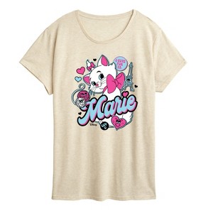 Women's - Disney - The Aristocats Marie Stickers Short Sleeve Graphic T-Shirt - 1 of 4