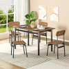 Hooseng 4-Piece Dining Table Set for 4, Kitchen Table with 1 Upholstered Bench & 2 Chairs, Space-Saving Kitchen Table and Chairs Set for Apartment - 2 of 4