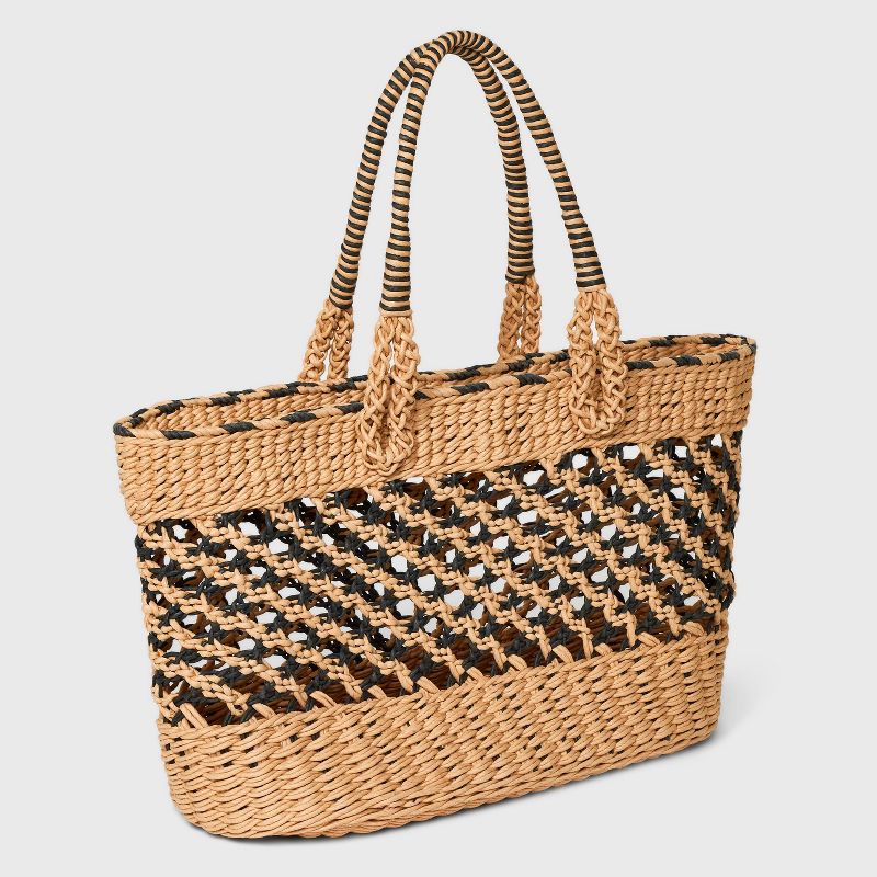 Large Straw Tote Handbag - A New Day™, 4 of 7
