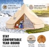 VEVOR Canvas Bell Tent, 4 Seasons 7 m/22.97 ft Yurt Tent, Canvas Tent for Camping with Stove Jack, Breathable Tent Holds up to 12 People - 4 of 4