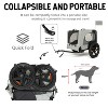 Racxily Outdoor Heavy Duty Collapsible Pet Bike Trailer with Wheels & Universal Hitch Foldable Dog/Cargo Carrier Cart for Bicycles - 4 of 4