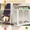 43.3 inch Dog Crate Furniture for Large Dogs,Wooden Dog Crate with Divider,Double Door Dog Kennel with Three Drawers Storages - 2 of 4