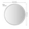 Dane Small Round Frameless Antifog Front/Back-Lit Tri-Color Wall Bathroom Vanity Mirror with Smart Touch - JONATHAN Y - 4 of 4