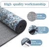 Vintage Washable Door Mat Small Farmhouse Floral Accent Rugs with Non-Slip Backing, Stain-Resistant Oriental Indoor Carpet - 2 of 4