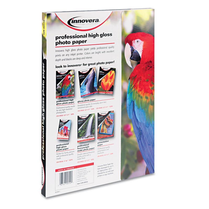 Innovera 8.5&#34; x 11&#34; High-Gloss Photo Paper (50 Sheets/Pack), 3 of 4