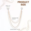 Unique Bargains Bouquet Coat Round Rhinestone Hanging Tassel Chain Lapel Suit Brooch Pins 1 Pc - 2 of 4