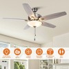 Parrot Uncle 52" Modern Pull Chain Ceiling Fan with Light - 2 of 4