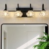 DAKAFUL Crystal Bathroom Vanity Light, Vanity Fixtures with Clear Textured Shades,Wall Sconce Over Mirror,for Bedroom/home decor - 2 of 4