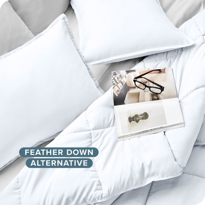 Full White Down Alternative Microfiber Comforter Set