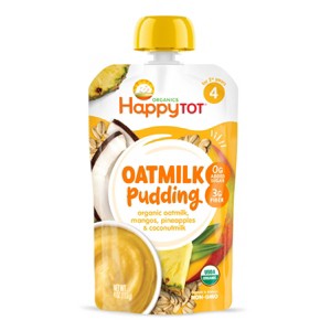 Happy Tot Organics Oatmilk Pudding, Dairy-Free, Stage 4 Toddler Snack, Oatmilk 4 oz - 1 of 4