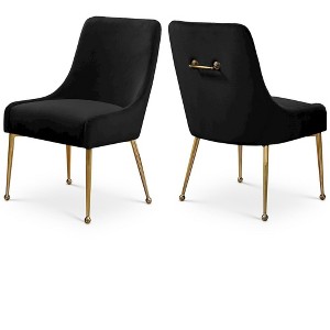 Meridian Furniture,Owen Velvet Dining Chair, Set of 2 - 1 of 4