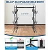 2-6 Kayak Freestanding Storage Rack - Heavy-Duty Steel Kayak Holder with Movable Wheels & Hanging Straps for Outdoor Use (Select Size, Black) - 4 of 4
