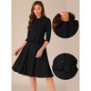 Allegra K Women's Business Office Long Sleeve Blazer Jacket Pleated Skirts 2 Piece Suit Sets Outfits - 2 of 4