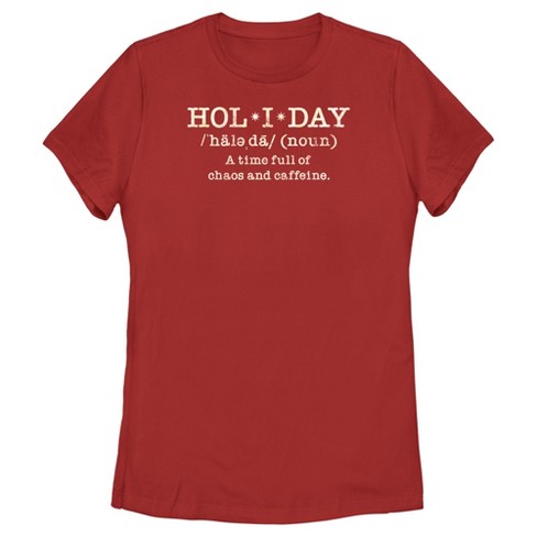 Women's Lost Gods Holiday Definition T-Shirt - Red - 2X Large