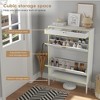Brafab Shoe Storage Cabinet with 2 Flip Drawers&1 Small Drawer, Slim Entryway Shoe Organizer with Fluted Panel Doors - 4 of 4