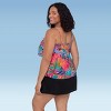 Trimshaper Women's Ronnie Two Tier Ruffle Plus Tankini Swimsuit Top - 2 of 3