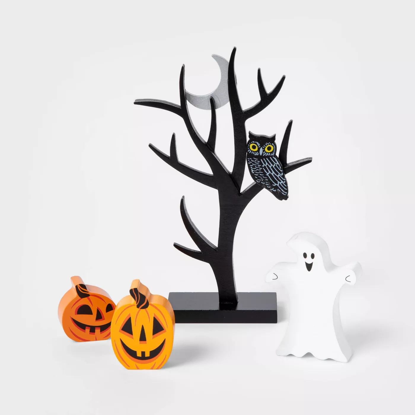 4pk Tree/Ghost/Pumpkins Mini Mantel Halloween Decor Set - Hyde & EEK! Boutique™ - image 1 of 2